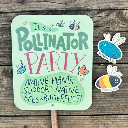 Pollinator Sign and Stickers
