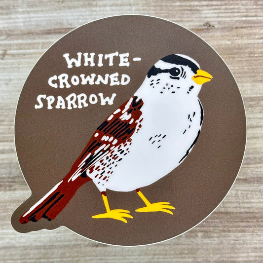 White-Crowned Sparrow Sticker